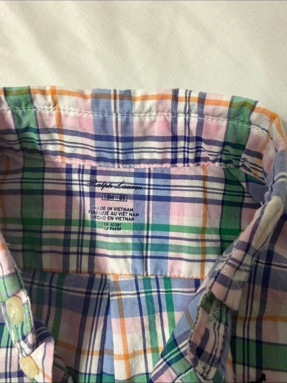 Ralph Lauren Pastel Plaid Button-Down Shirt - Blue, Green, Pink, Yellow